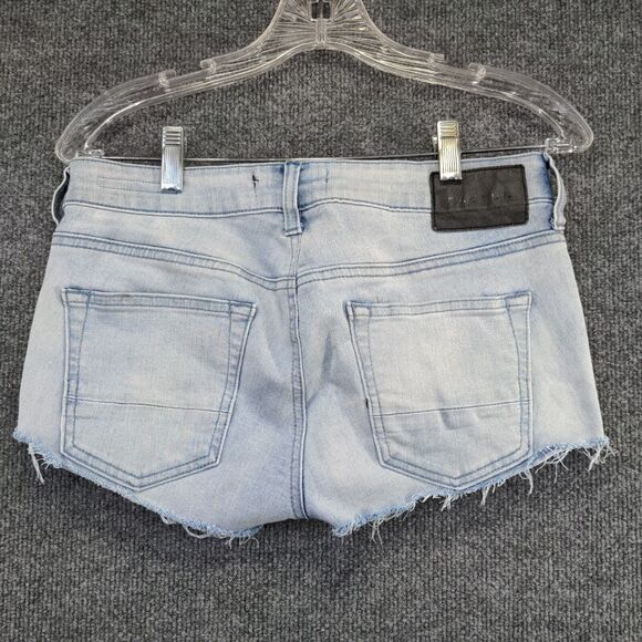 Pacsun Women's Active Stretch Skinniest Cut Off Jean Shorts Blue Size 28 - Picture 2 of 13